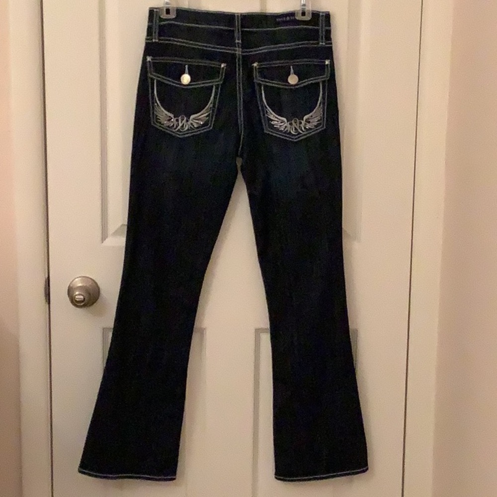 Rock & Republic Kasandra Bootcut, Embroidered Jeans, Size 6S